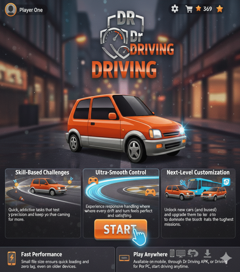 DR Driving apk Game Settings page