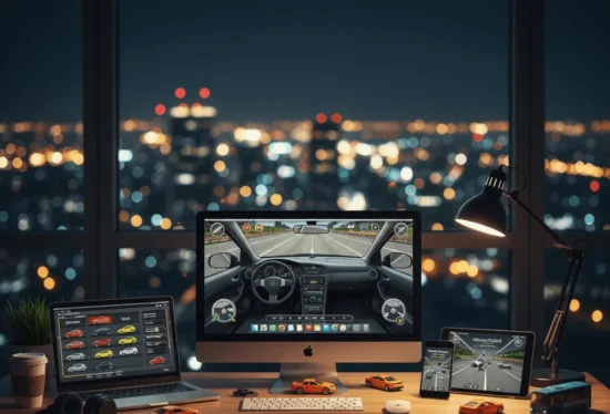 Dr Driving Game website showcasing Dr Driving apk and Dr Driving online on multiple devices.